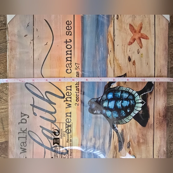 Inspirational Turtle Wall Art with Faith Quote Beach Bundle - Picture 6 of 6